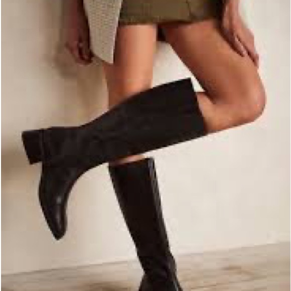 Enzo Angiolini Y-CECE black heeled leather boots, inside zip, 12”girth, size 6.5 - Picture 10 of 11